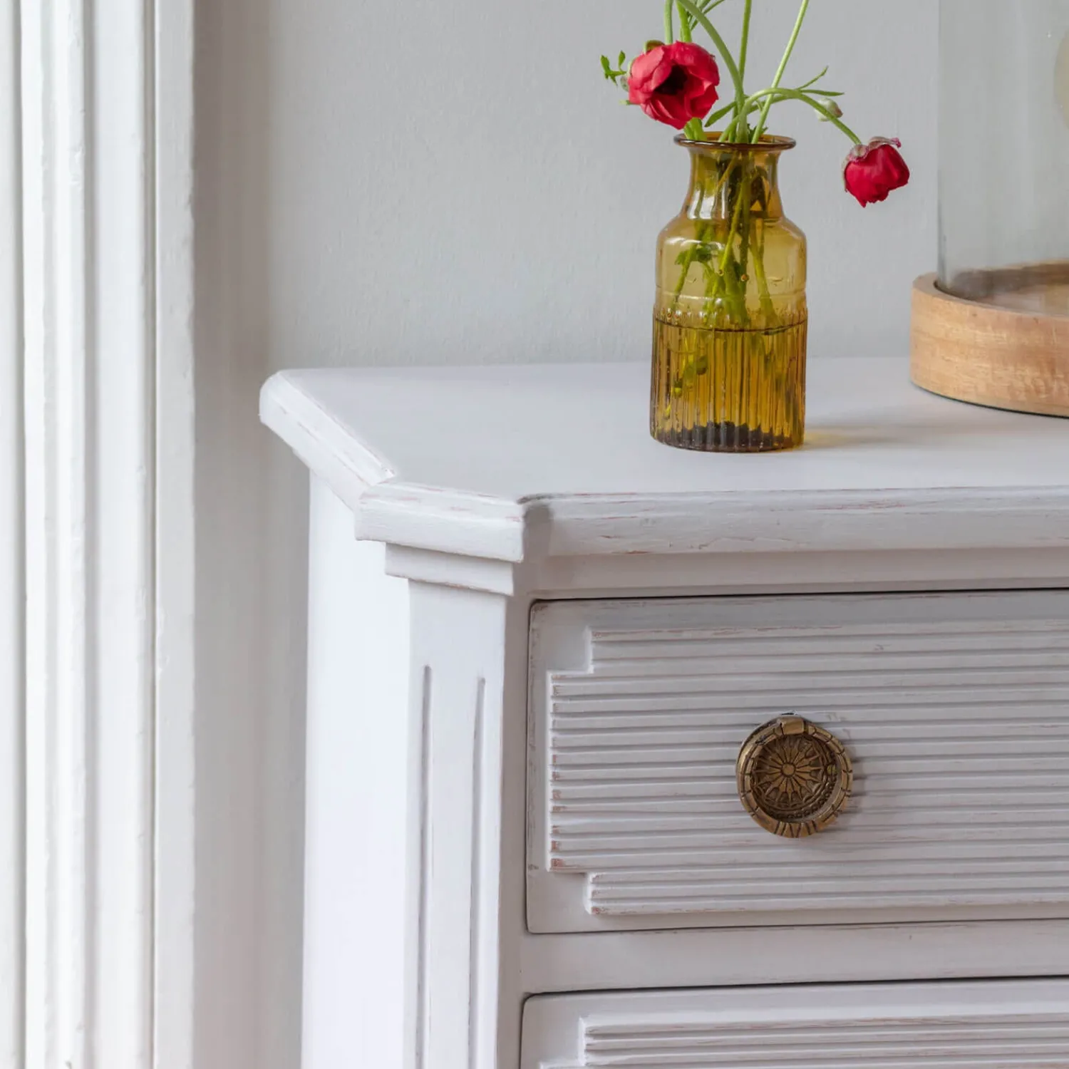 Graham & Green Lottie Three Drawer Bedside Table