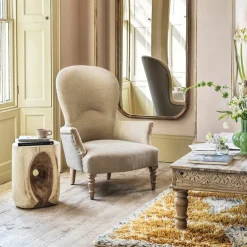 Graham & Green Louise Natural Linen Armchair