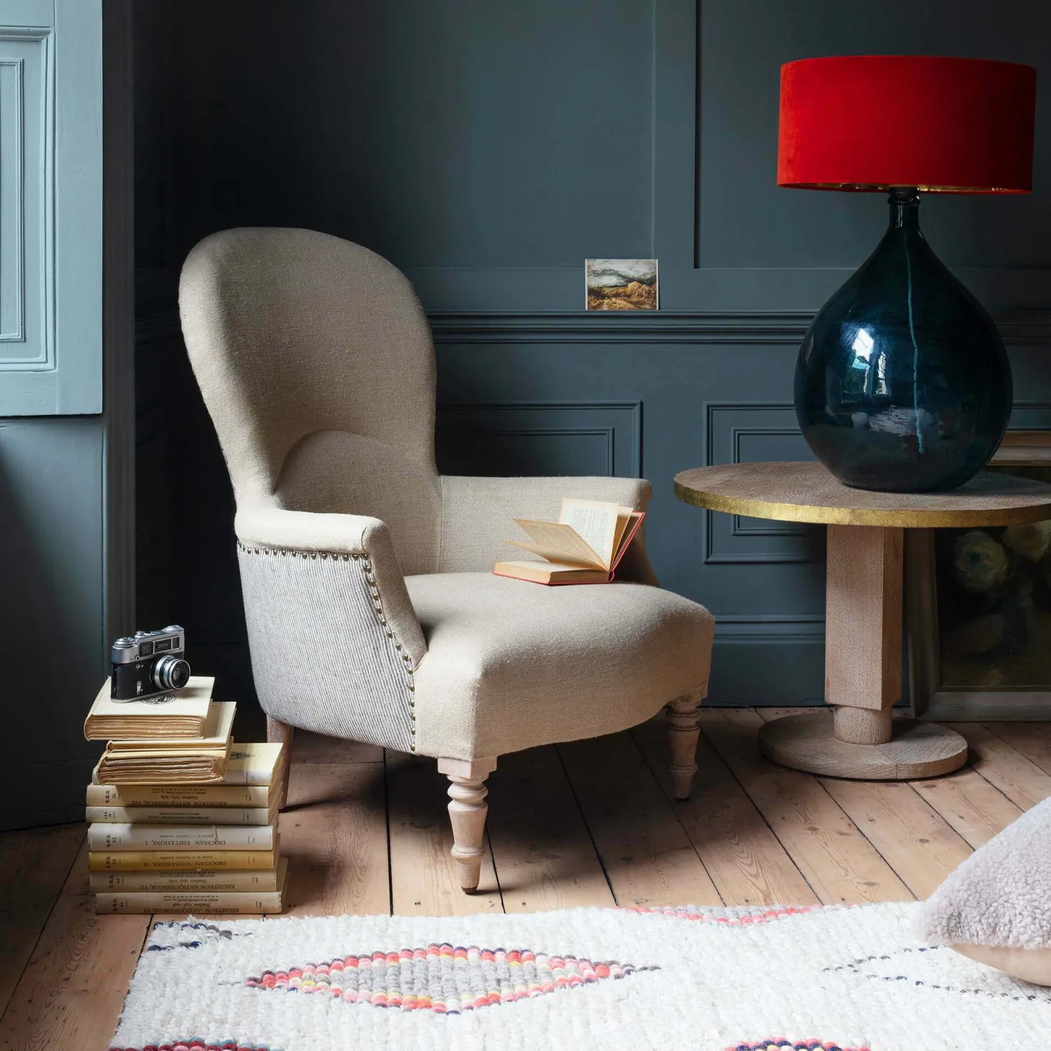 Graham & Green Louise Natural Linen Armchair