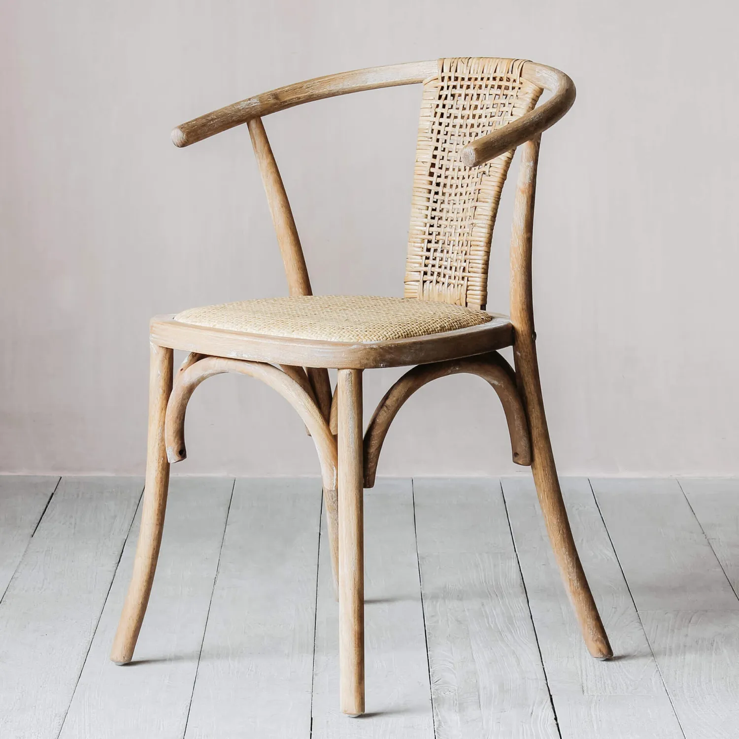 Graham & Green Lucien Wicker Wishbone Chair