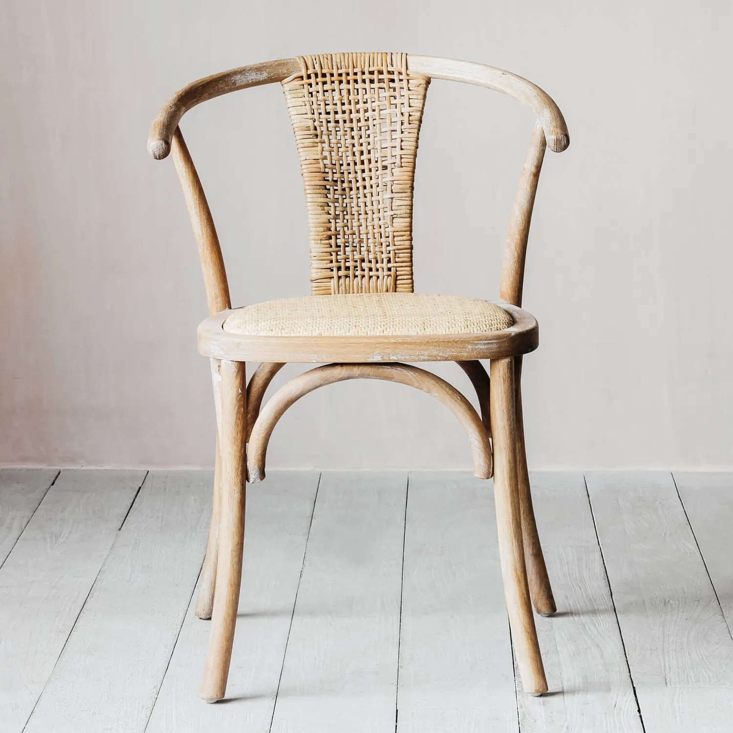 Graham & Green Lucien Wicker Wishbone Chair
