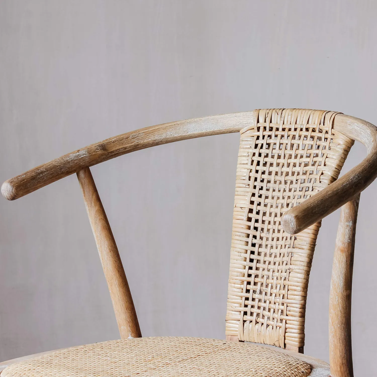 Graham & Green Lucien Wicker Wishbone Chair