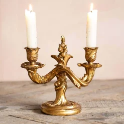 Graham & Green Lumierie Golden Candelabra