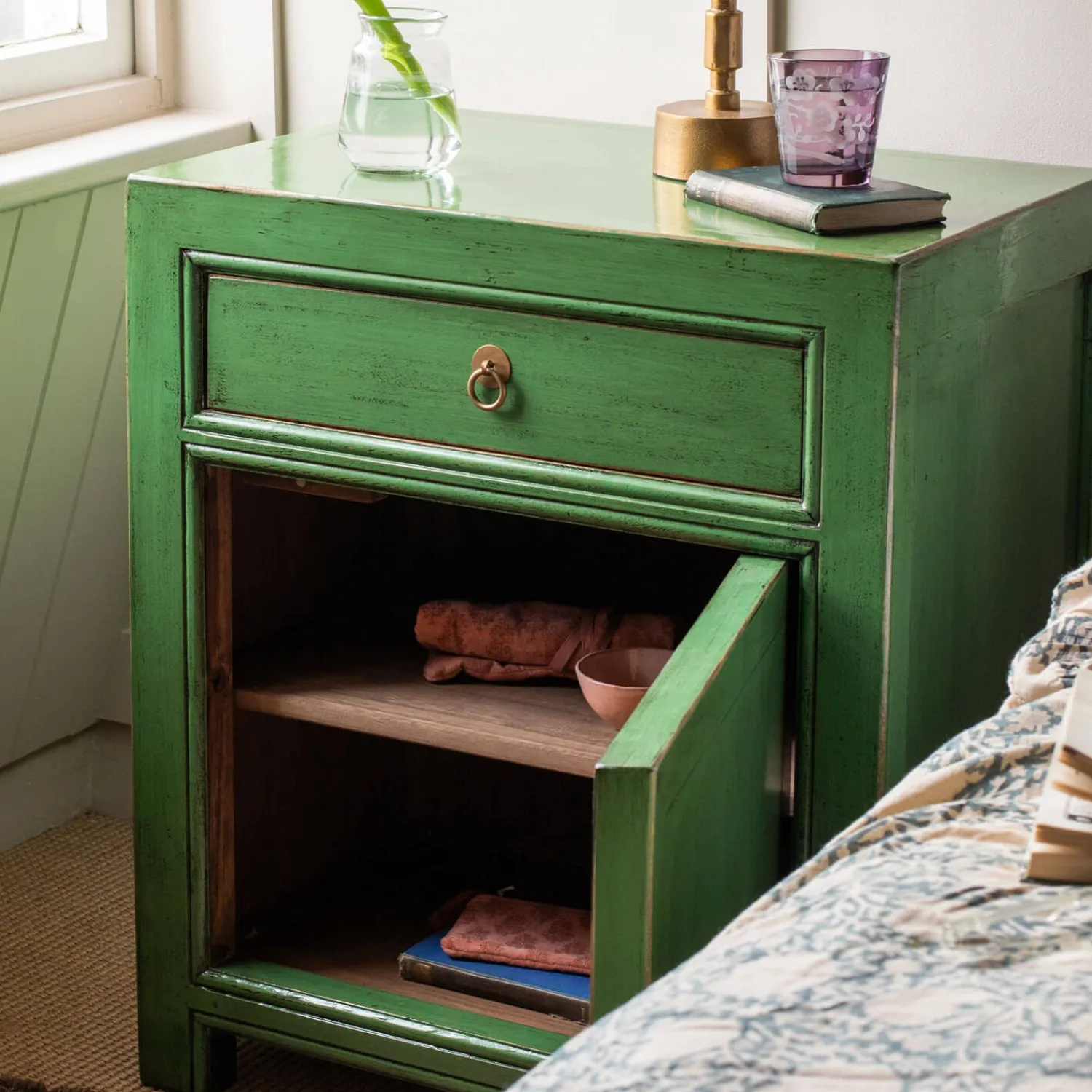 Graham & Green Macau Jade Bedside Table