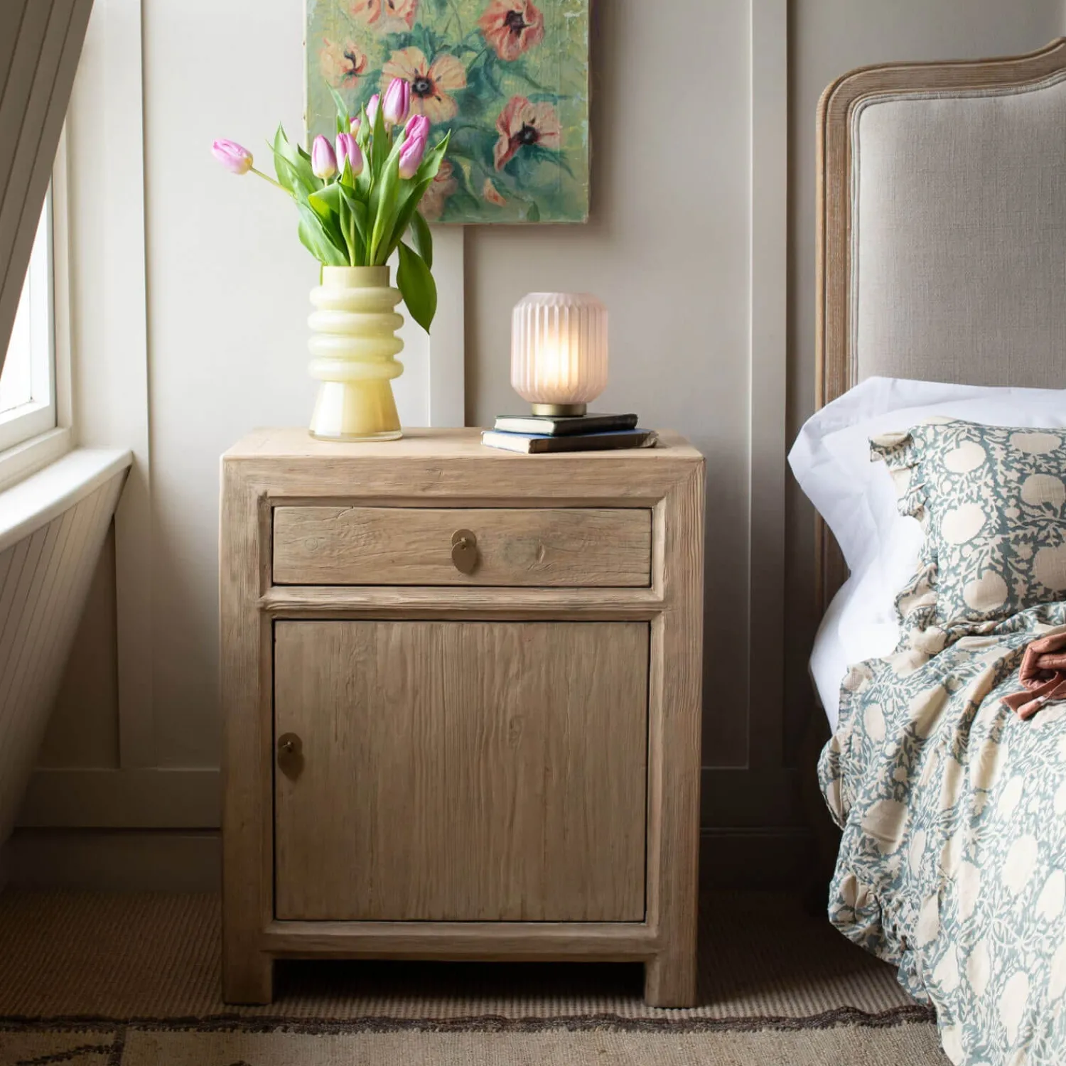 Graham & Green Macau Natural Bedside Table