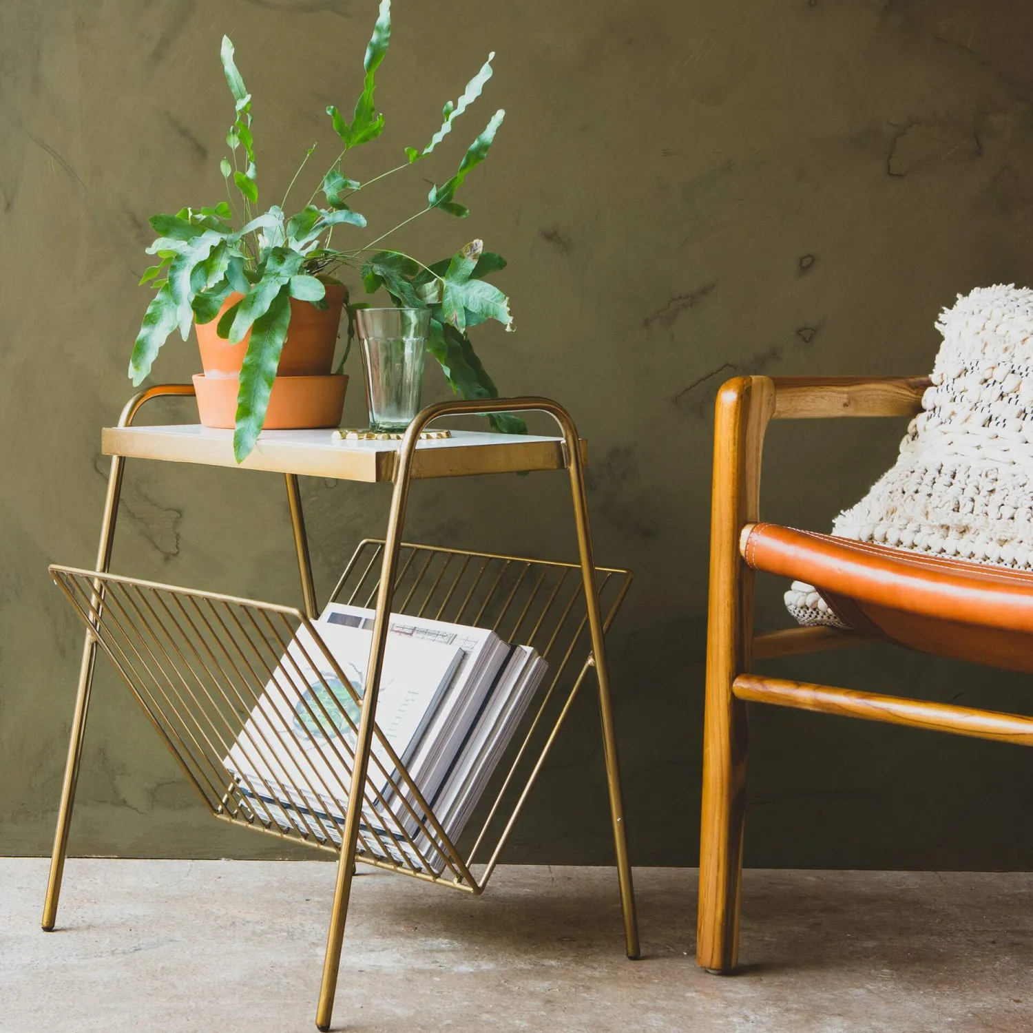 Graham & Green Magazine Rack Side Table
