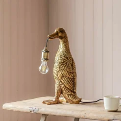 Graham & Green Mallory Mallard Gold Table Lamp
