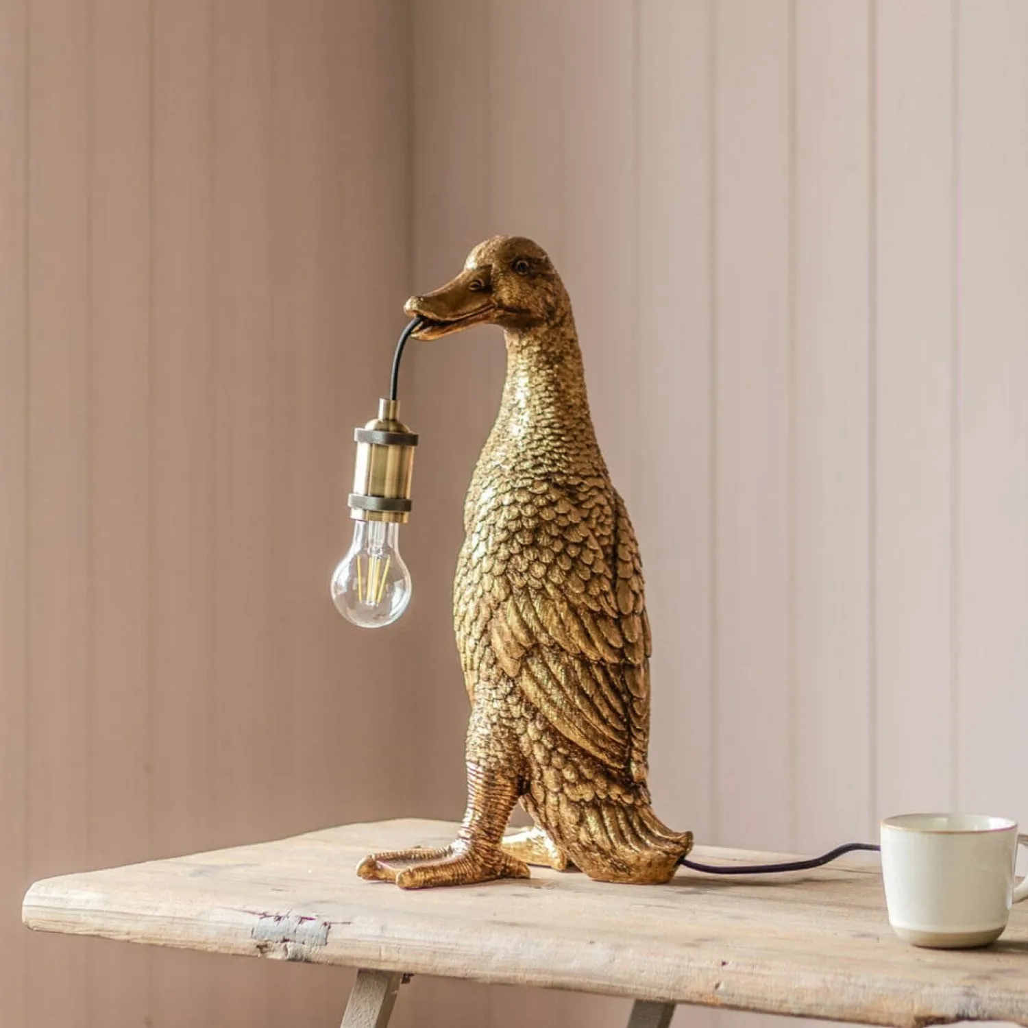 Graham & Green Mallory Mallard Gold Table Lamp