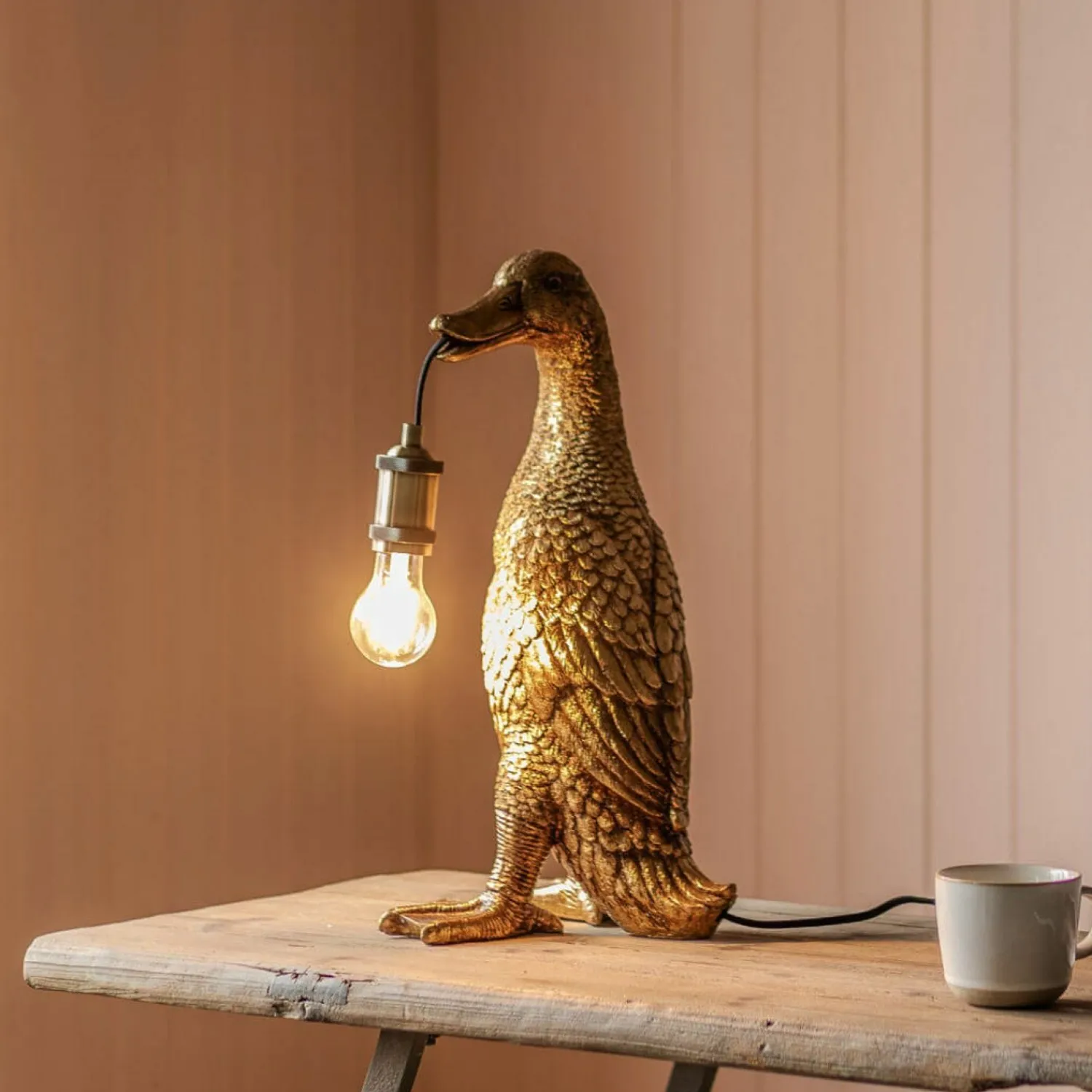 Graham & Green Mallory Mallard Gold Table Lamp