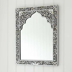 Graham & Green Mandir Grey Mother of Pearl Mirror