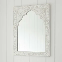 Graham & Green Mandir White Bone Inlay Mirror