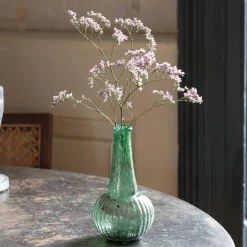 Graham & Green Marbled Green Glass Vase