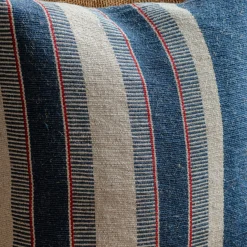 Graham & Green Maree Blue and White Striped Square Cushion