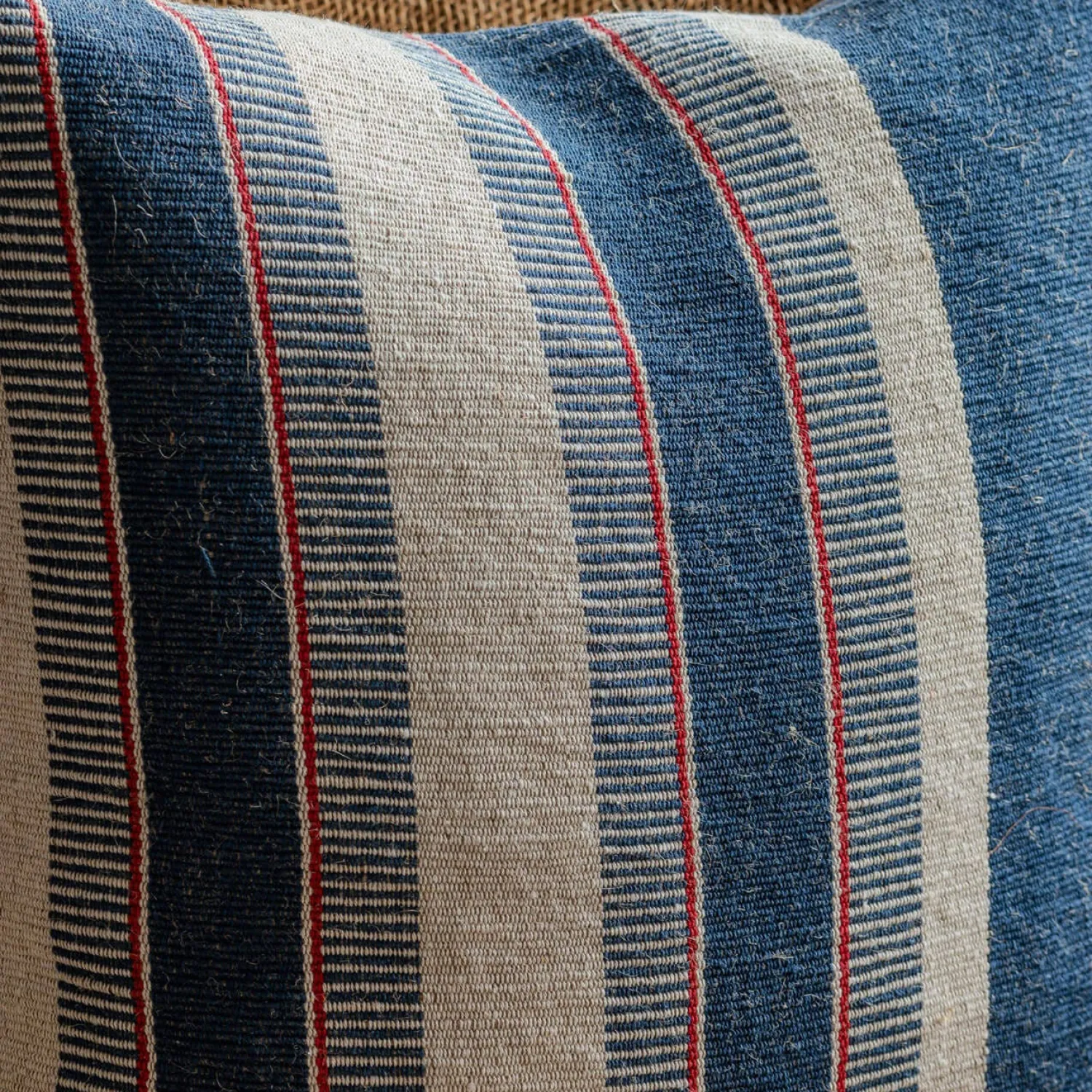 Graham & Green Maree Blue and White Striped Square Cushion