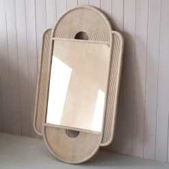 Graham & Green Margot Natural Wooden Wall Mirror