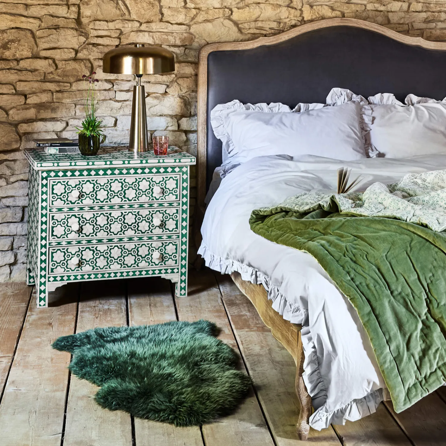 Graham & Green Marlon Brass Table Lamp