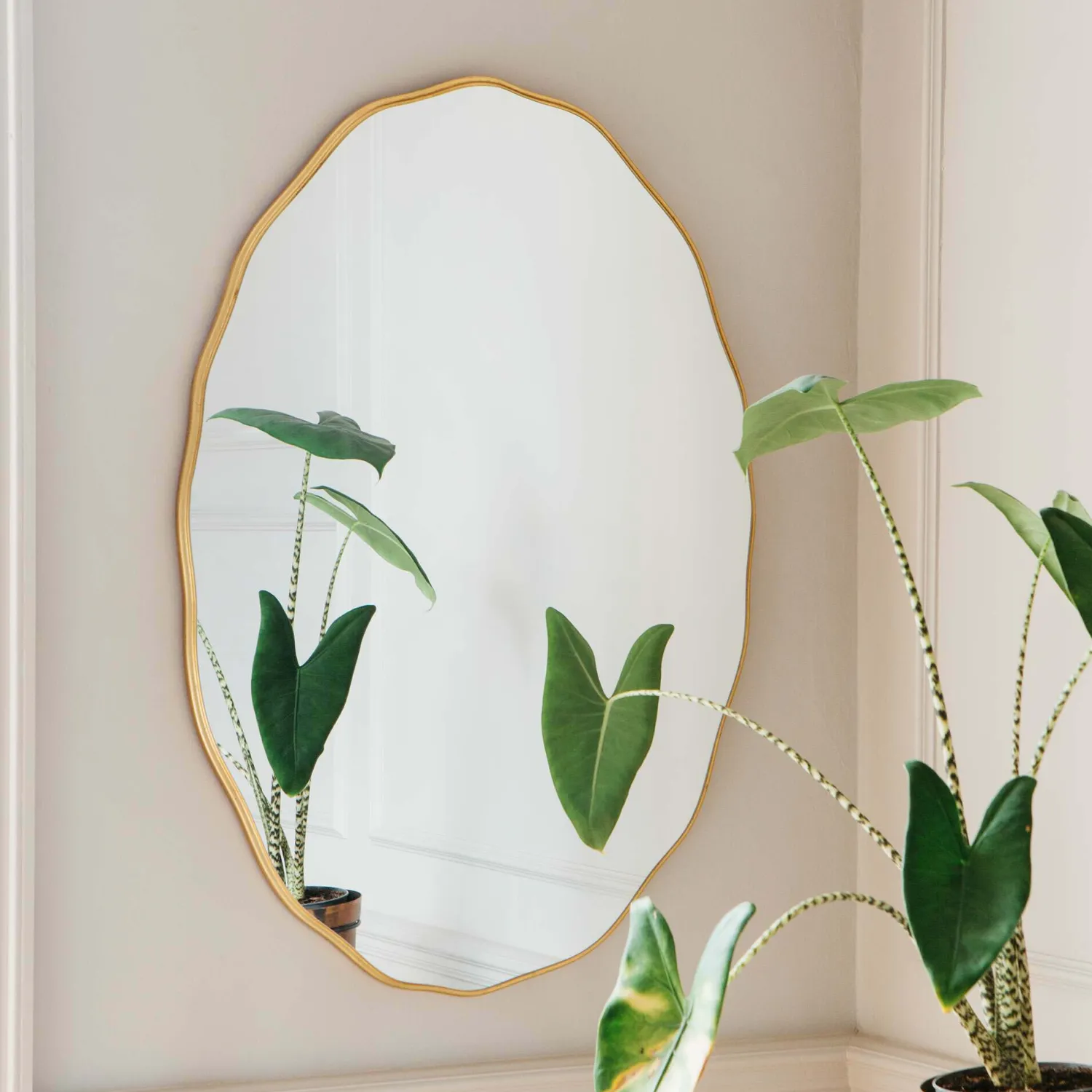Graham & Green Matilda Oval Gold Mirror