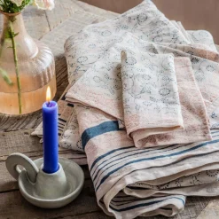 Graham & Green Matilde Linen Block Printed Napkin
