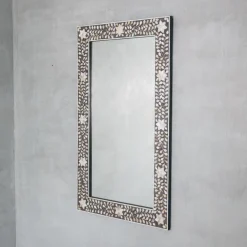 Graham & Green Maxi Grey Mother of Pearl Mirror