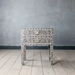 Graham & Green Maxi Grey Mother of Pearl Bedside Table