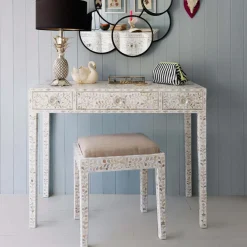 Graham & Green Maxi White Mother of Pearl Dressing Table