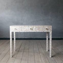 Graham & Green Maxi White Mother of Pearl Dressing Table