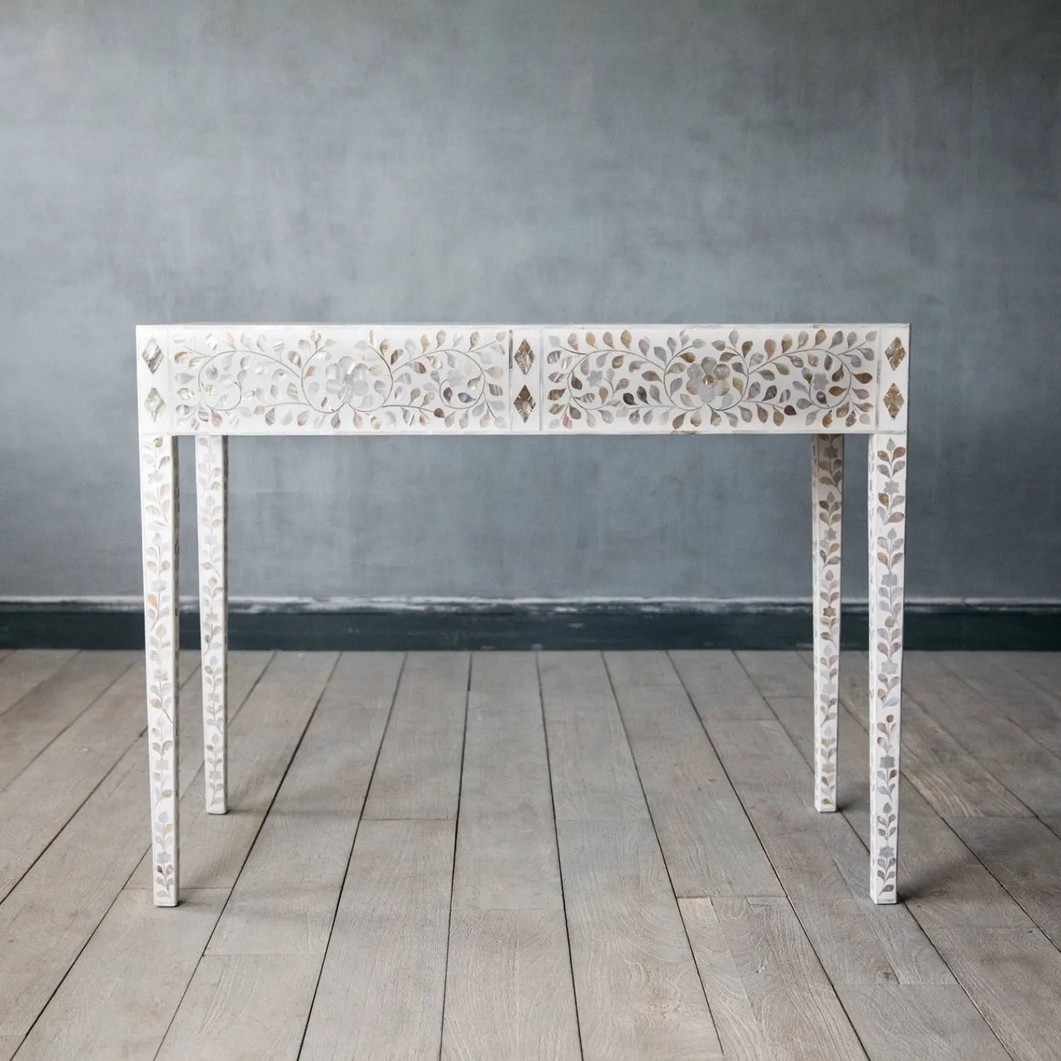 Graham & Green Maxi White Mother of Pearl Dressing Table