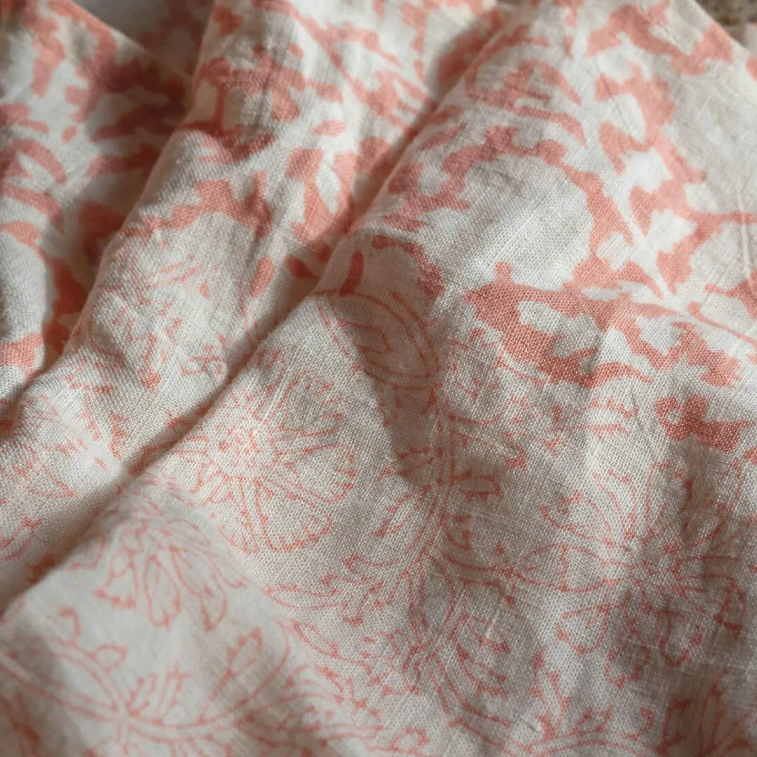 Graham & Green Merielle Pink Block Printed Napkin