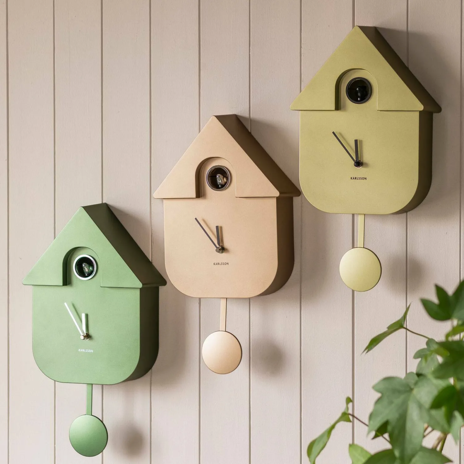 Graham & Green Metallic Cuckoo Wall Clocks