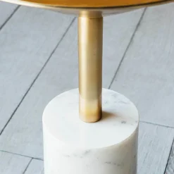 Graham & Green Mildred Gold and Marble Side Table