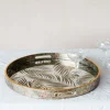 Graham & Green Mirrored Fern Leaf Tray