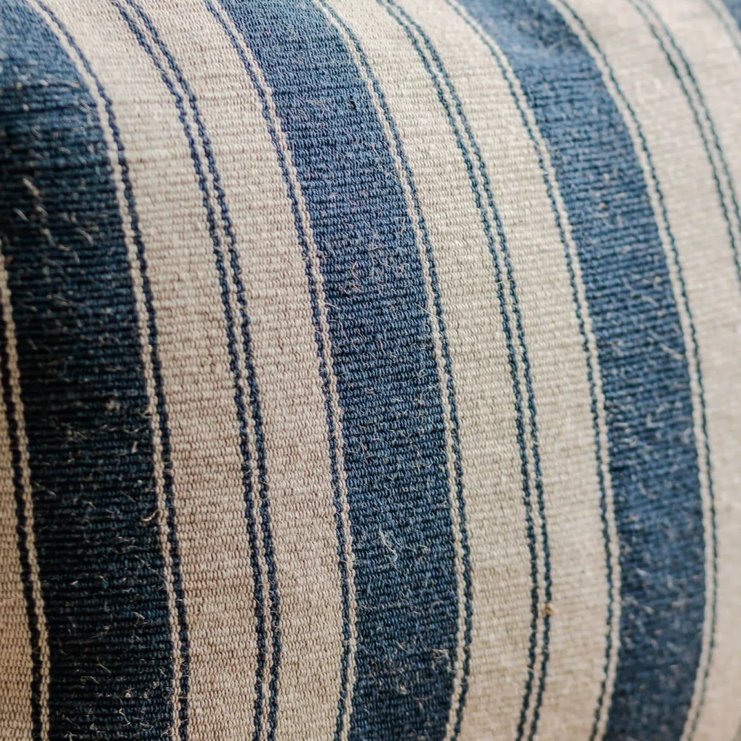 Graham & Green Moana Blue and White Striped Rectangular Cushion