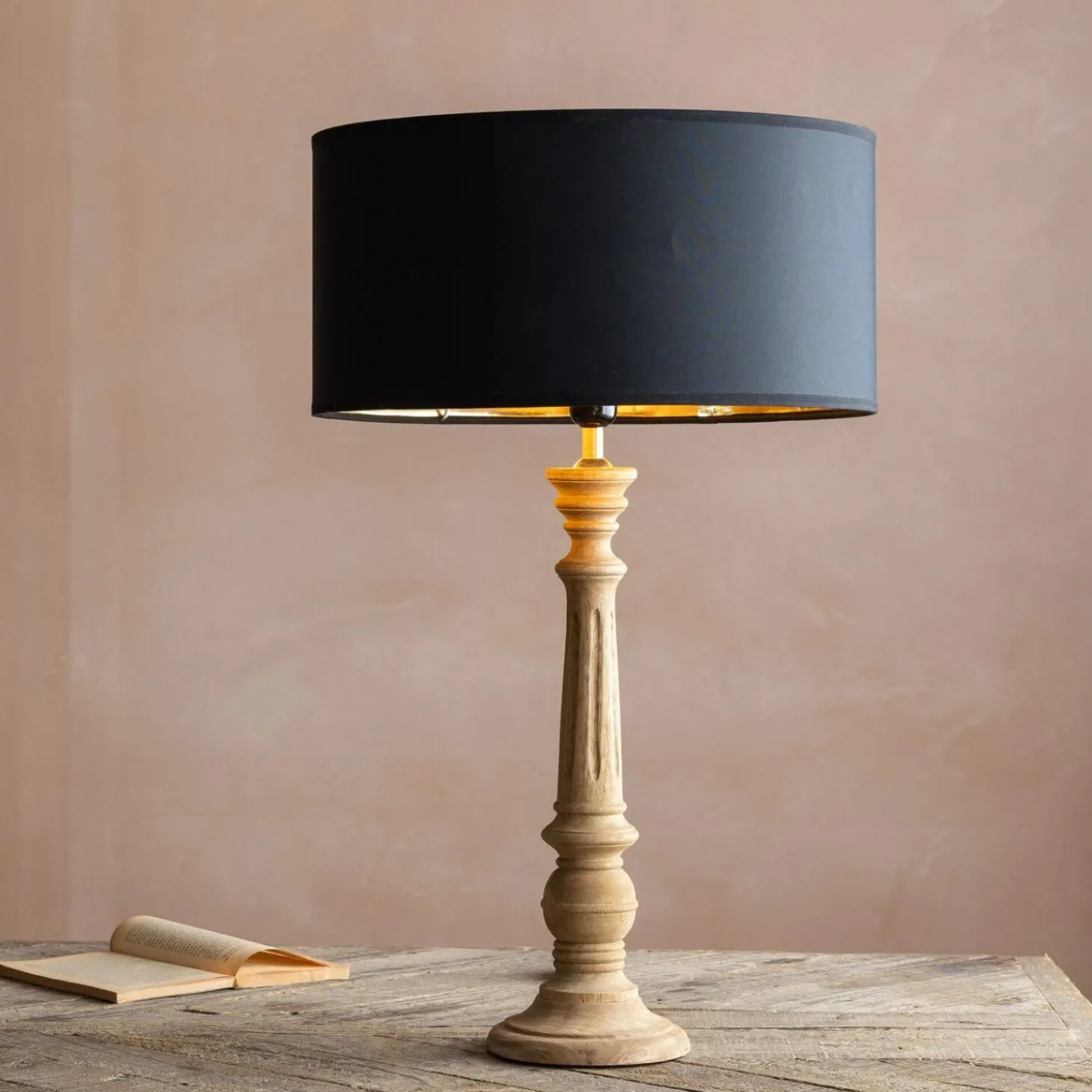 Graham & Green Morley Wooden Table Lamp