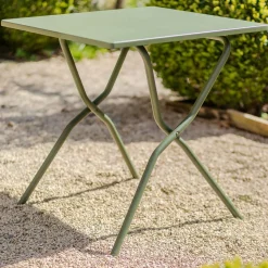 Graham & Green Moss Green Balcony Table and Two Chairs Set