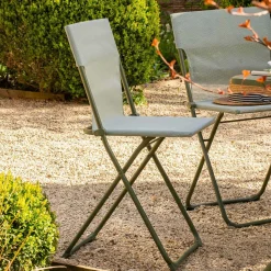 Graham & Green Moss Green Balcony Table and Four Chairs Set