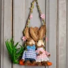 Graham & Green Mr & Mrs Bunny On a Swing Decoration