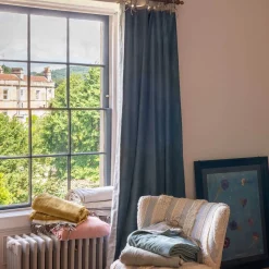 Graham & Green Mustard Velvet Single Curtains