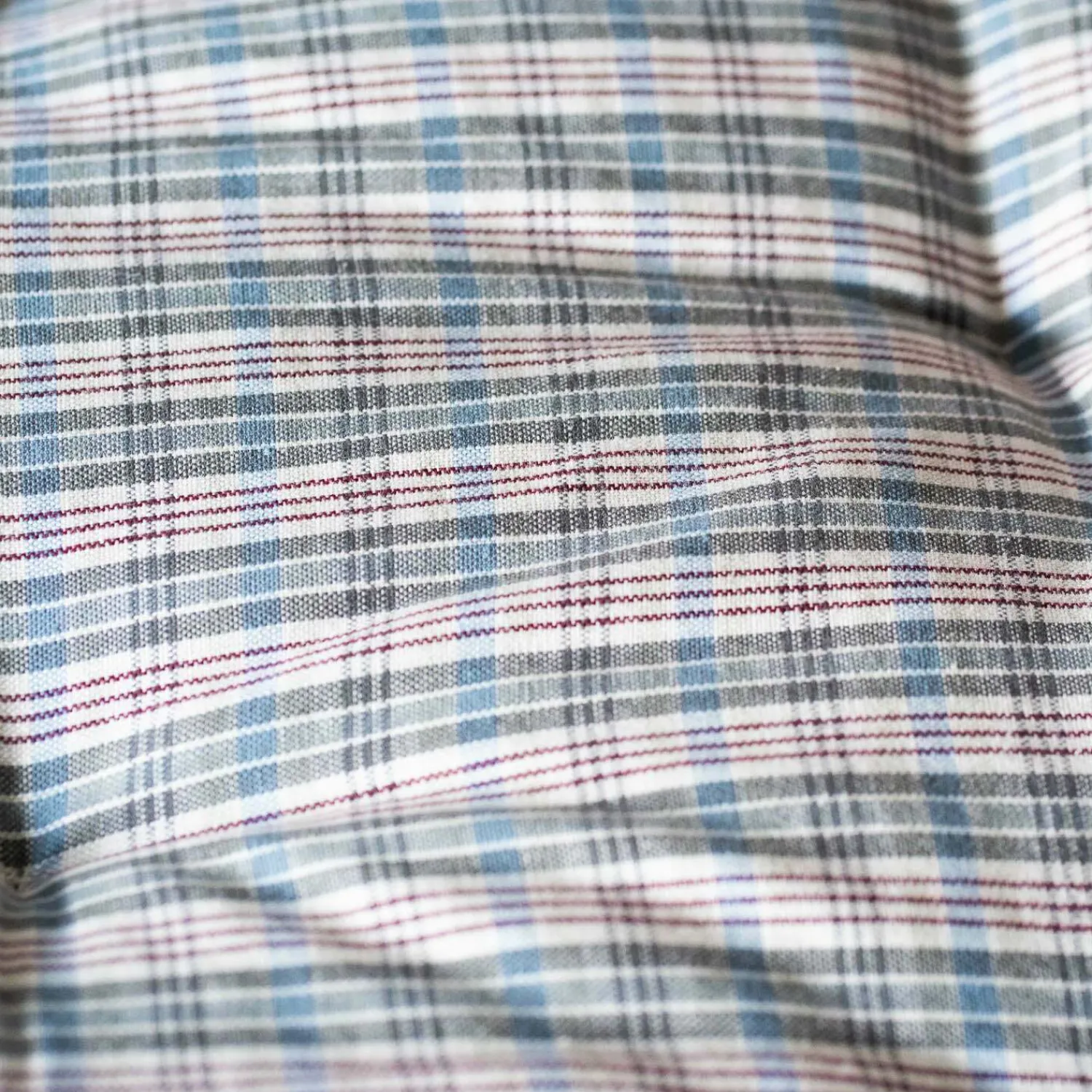 Graham & Green Natural and Blue Check Bed Roll