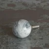 Graham & Green Natural Grey Marble Round Knob