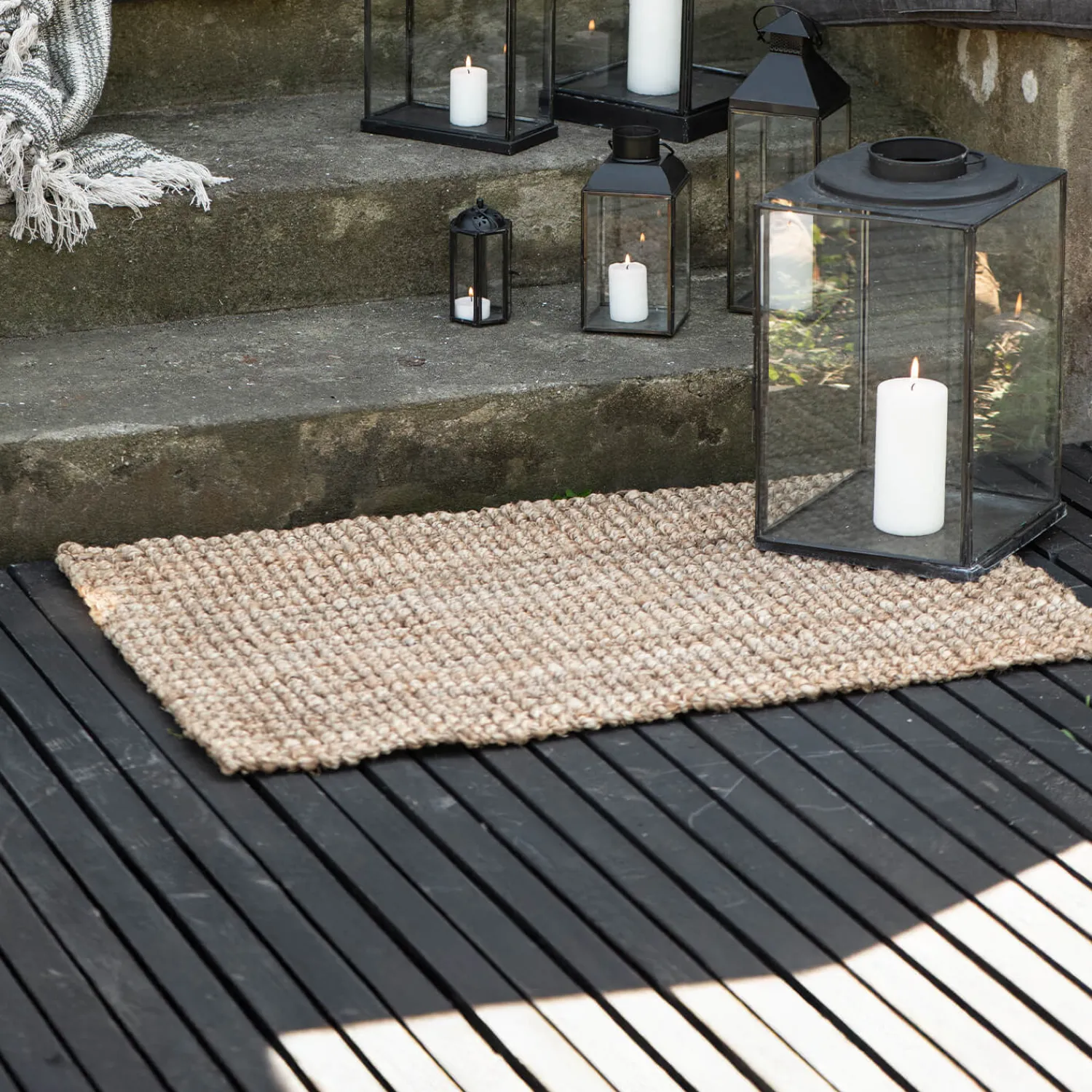 Graham & Green Natural Jute Doormat with Rubber Backing