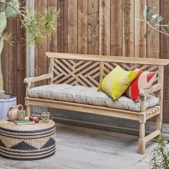Graham & Green Natural Linen Extra Long Seat Pad