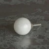 Graham & Green Natural White Marble Round Knob