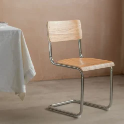 Graham & Green Natural Wood and Metal Dining Chair