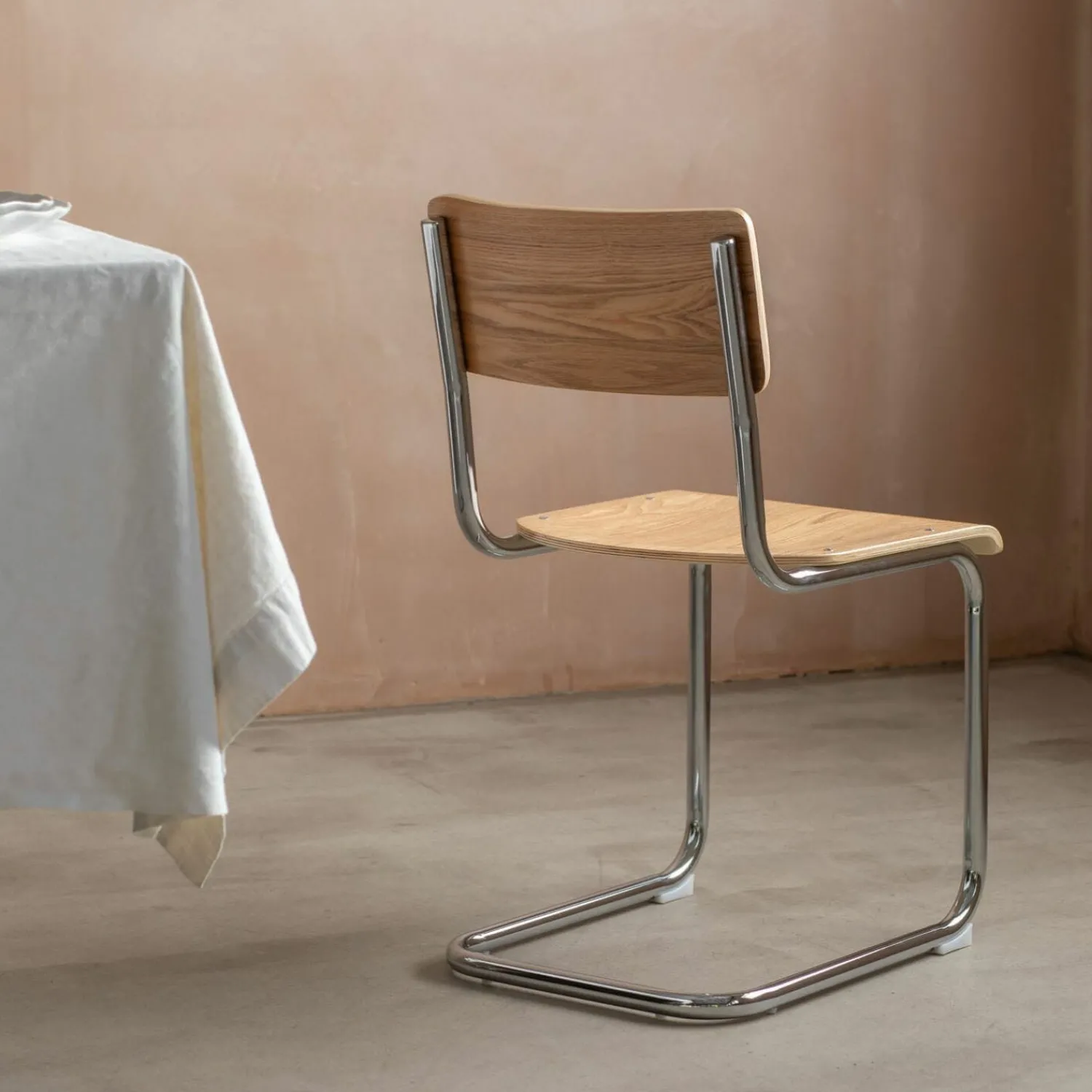 Graham & Green Natural Wood and Metal Dining Chair