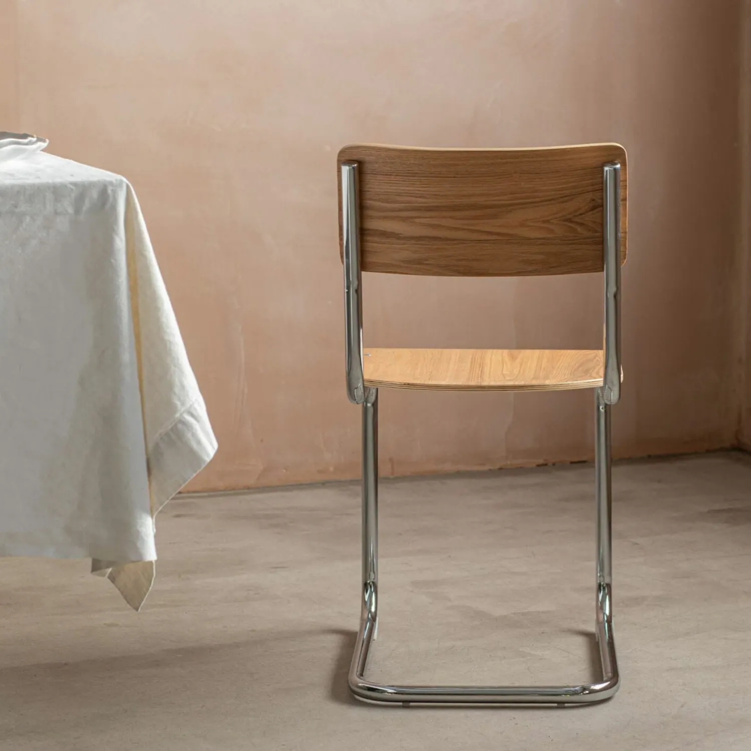 Graham & Green Natural Wood and Metal Dining Chair