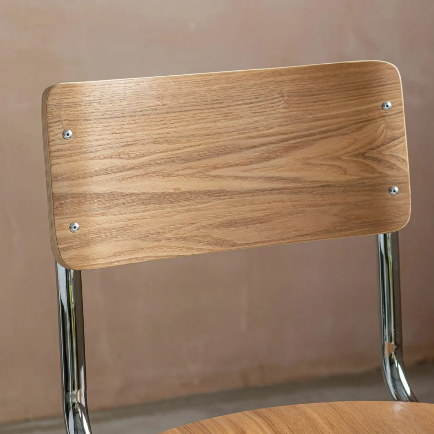 Graham & Green Natural Wood and Metal Dining Chair