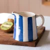 Graham & Green Navy and White Striped Creamer Jug