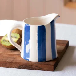 Graham & Green Navy and White Striped Creamer Jug