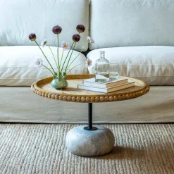 Graham & Green Noland Wood and Marble Coffee Table