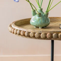 Graham & Green Noland Wood and Marble Side Table